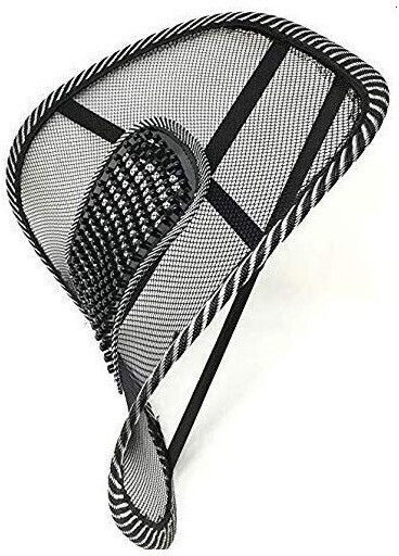 Suport Lombar Scaun Birou Auto Masaj Zona 39x39 Cm Negru