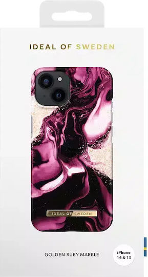iDeal Of Sweden Printed Back Cover Πλαστικό Golden Ruby Marble (iPhone 13)