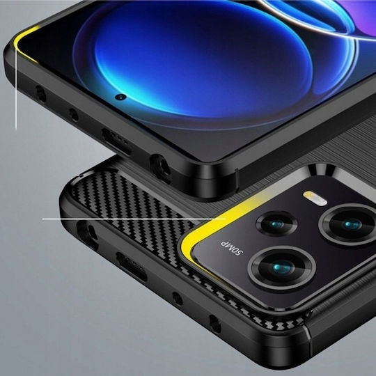 Tech-Protect Carbon Umschlag Rückseite Silikon Schwarz (Redmi Note 12 Pro / Poco X5 Pro)
