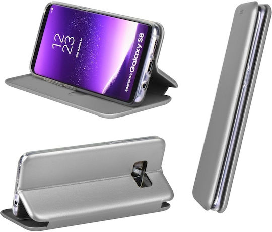 Forcell Galaxy A6 Plus Buchen Sie Synthetisches Leder Gray (Galaxy A6+ 2018)