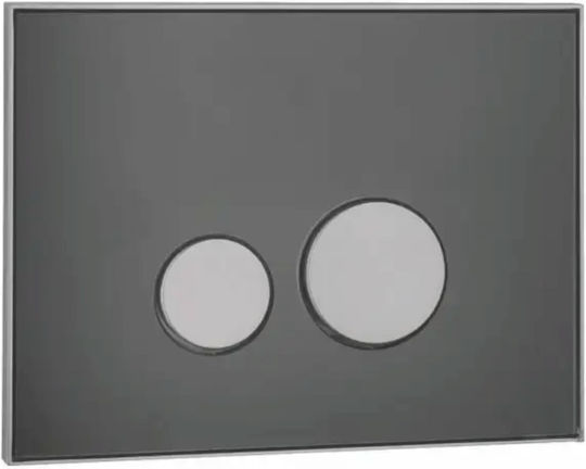 Siamp Reflet 360 Spülplatten für Toiletten Doppelspülung Schwarz