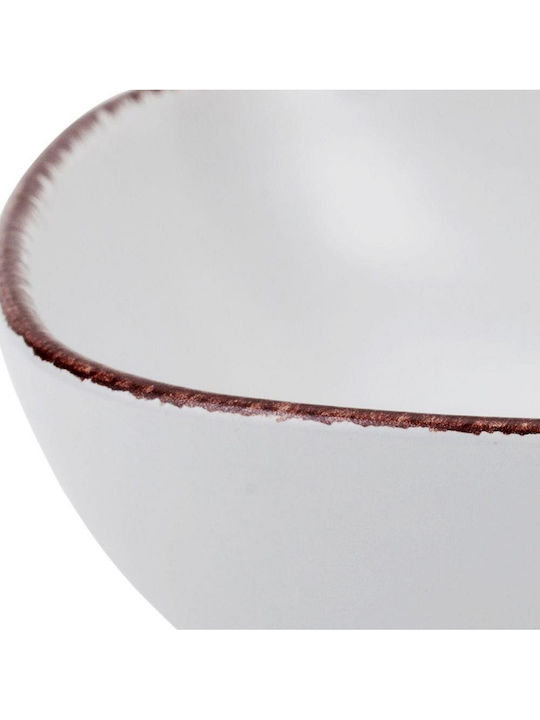 Nava Sugar Salatieră Ceramică Albă 16.5x16.5cm 1buc