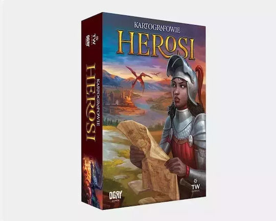 Настолна игра Cartographers: Heroes + Mini-Appendix Capacity 2 за 1+ играчи 10+ години Thunderworks Games