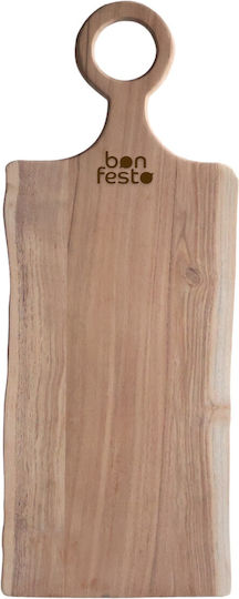 Bonfesto Rectangular Wooden Chopping Board Beige 60x25cm