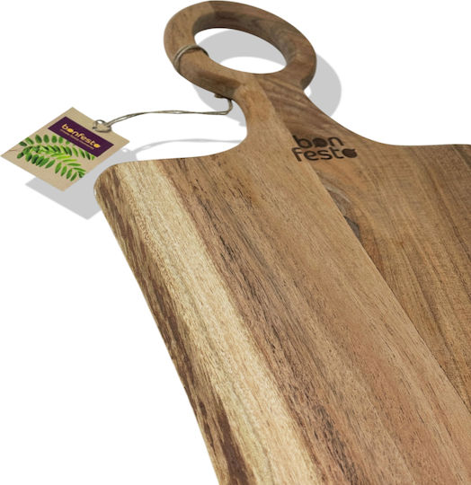 Bonfesto Rectangular Wooden Chopping Board Beige 60x25cm
