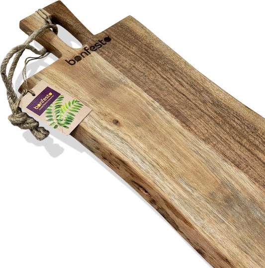 Bonfesto Rectangular Wooden Chopping Board Beige 40x15cm