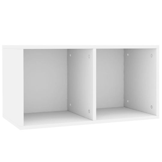 vidaXL Мебел за Hi-Fi Бял 71x36x34см