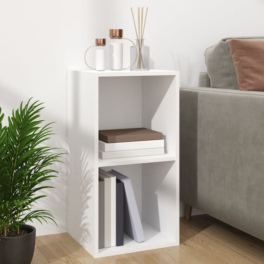vidaXL Мебел за Hi-Fi Бял 71x36x34см