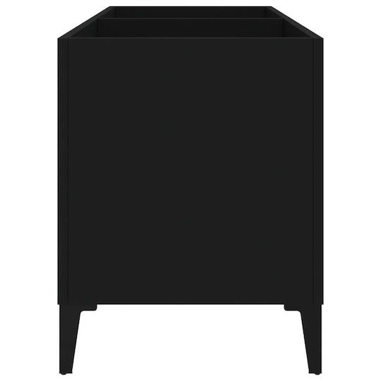 vidaXL Έπιπλο Δίσκων Hi-Fi Furniture Black with Black Feet 74.5x48x38cm
