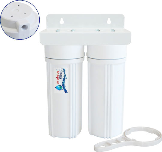 Proteas Filter Water Filtration System Double Under Sink Micron ½" EW-013-0204