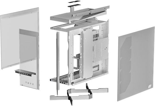 Tryx LUCA L70 Gaming Midi-Turm Computergehäuse mit Seitenfenster Weiß