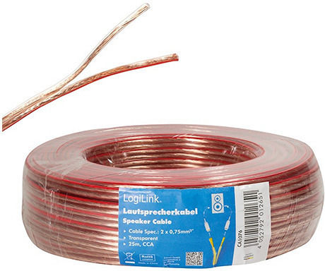 LogiLink Непрекъснат Високоговорителен Кабел 25м CA1076