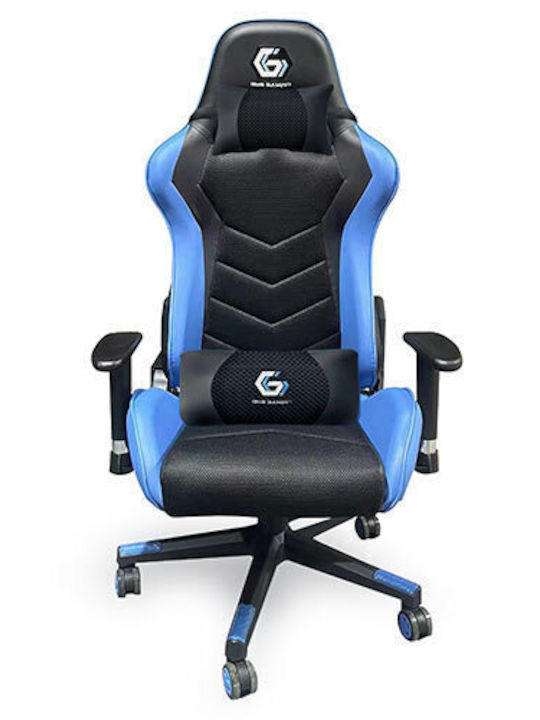 Gembird GC-01 Υφασμάτινη Καρέκλα Gaming με Ρυθμιζόμενα Μπράτσα Μαύρο / Μπλε