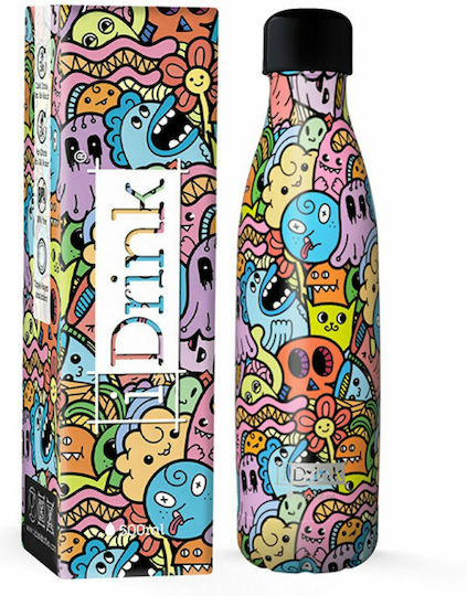 I-Total I Drink Μπουκάλι Θερμός Ανοξείδωτο BPA Free 500ml Doodle