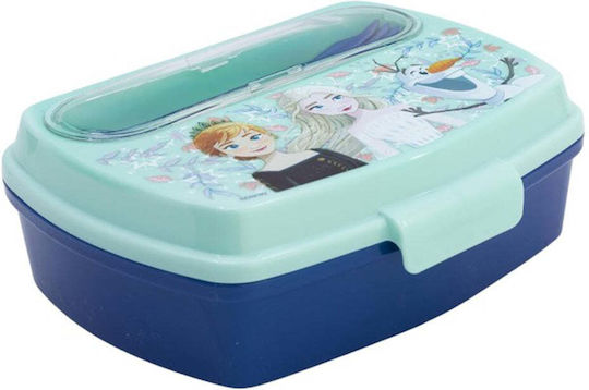 Funny Πλαστικό Παιδικό Δοχείο Φαγητού Frozen Μπλε