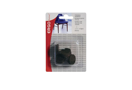 ERGOhome Dopuri Rotunde cu unghii și Diametru 20mm 4buc 570601.0000