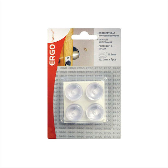 ERGOhome 570608.0009 Round Door Buffers with Sticker 22.3mm 4pcs