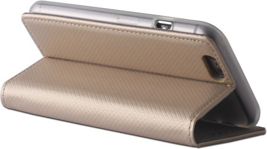 Book Piele artificială Auriu (Galaxy J3 2016)