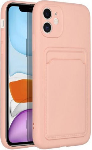 Forcell Card Back Cover Σιλικόνης με Υποδοχή για Κάρτες Κοραλί (iPhone 11)