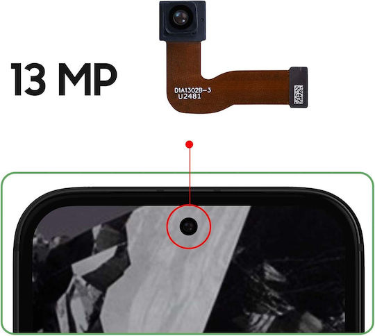 Clappio Front Camera 13mp Compatible Google Pixel 8a Replacement Black