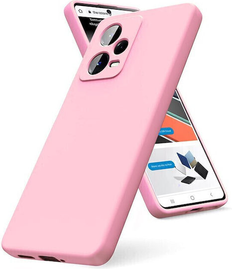 Xiaomi Redmi Note 12pro Silky Soft Touch Finish Tpu 2mm Silicone Back Cover Case Ροζ Oem