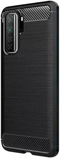Forcell Carbon Back Cover Σιλικόνης Μαύρο (Huawei P40 Lite 5G)