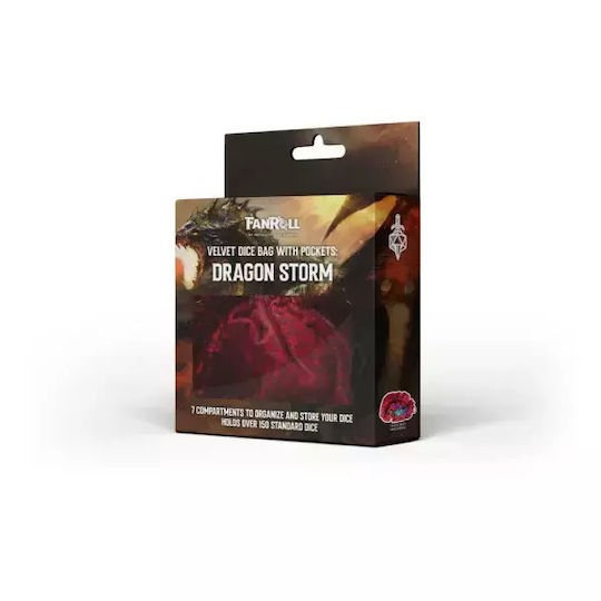 Dragon Storm Dice Bag Compartments Red Dragon Scales