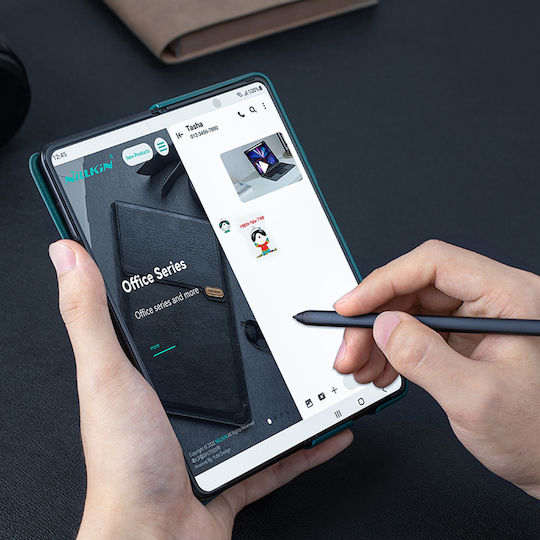 Nillkin Camshield Qin Pro Back Cover Δερματίνης 2mm Μαύρο (Galaxy Z Fold4)