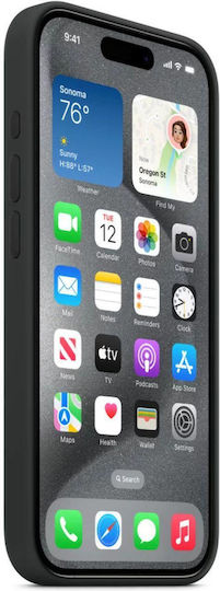 Apple Back Cover Silicon Negru (iPhone 15 Pro Max)