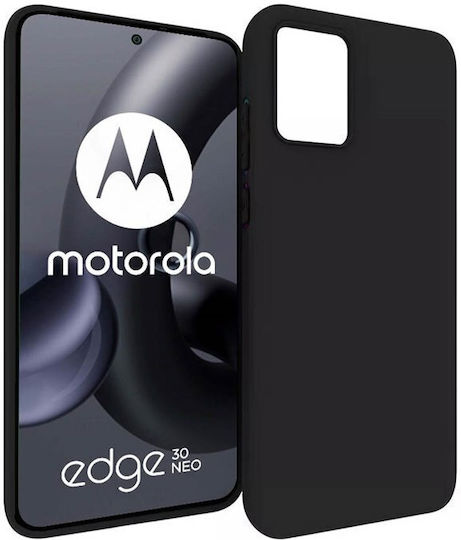 Matt Back Cover Σιλικόνης Μαύρο (Motorola Edge 30)