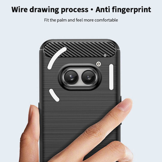 Mad Mask Brushed TPU Carbon Umschlag Rückseite Silikon Blau (Nothing Phone (2a) 5G)