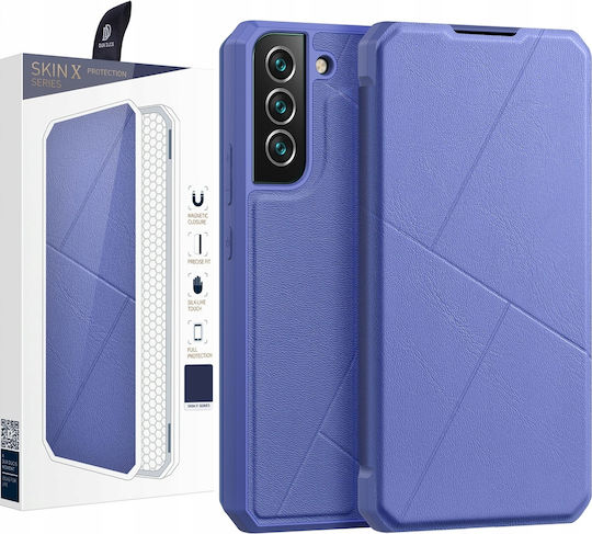 Dux Ducis Skin X Buchen Sie Synthetisches Leder Blau (Galaxy S22+ 5G)