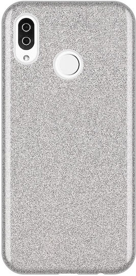 Forcell Back Cover Σιλικόνης Ασημί (Huawei P20 Lite)
