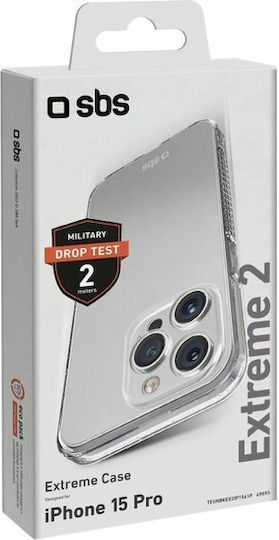 SBS X2 Back Cover Silicon 2mm Transparent (iPhone 15 Pro)