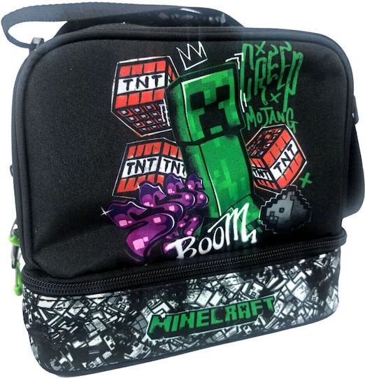Gim Minecraft Metro Art School Insulated Food Case 4.5lt Minecraft 20 x 15 x 21cm