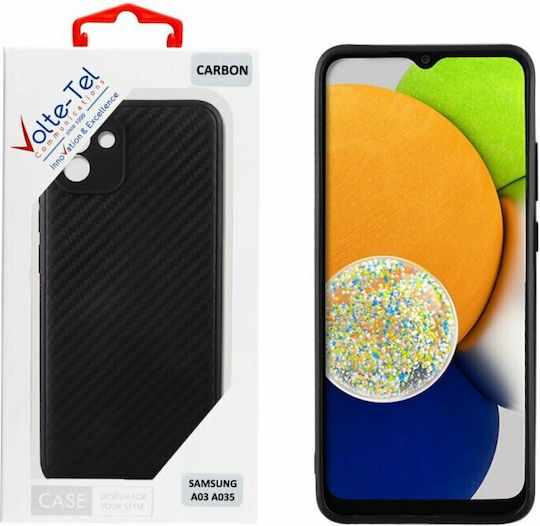 Volte-Tel Carbon Camera Protective Back Cover Σιλικόνης Πράσινο (Galaxy A21s)