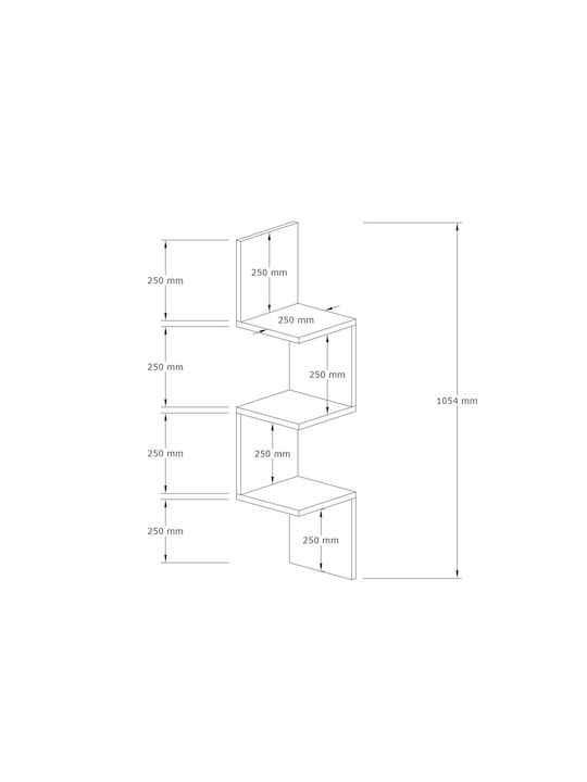 Shelf Wall White 25x105.4x25cm