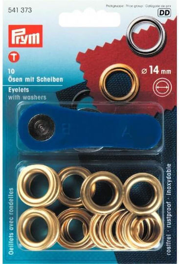 Prym Gold Metal Capsule Sewing Supply 1.4x1.4cm 10pcs