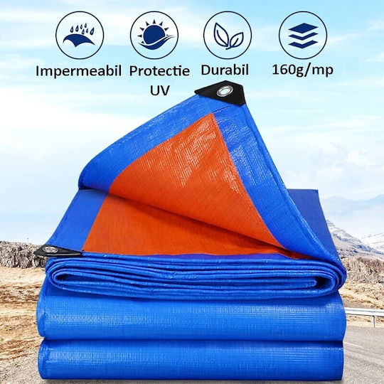 Waterproof Tarpaulin 160gr/m² 3x2m. Light Type Blue