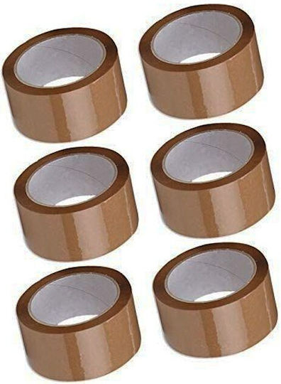 Verpackungsfolie 48mm x 60m in Braun Farbe 6Stück