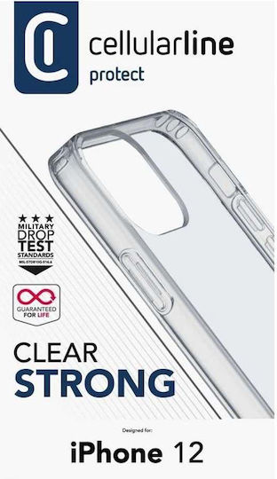 Cellular Line Hard Umschlag Rückseite Silikon Transparent (iPhone 12 mini)