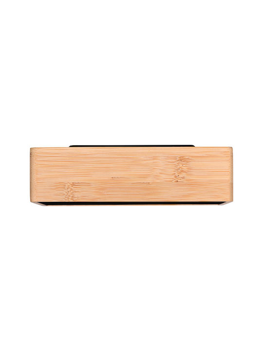 Life Noble Bamboo Επιτραπέζιο Ψηφιακό Ρολόι με Ξυπνητήρι & Ασύρματη Φόρτιση 221-0109