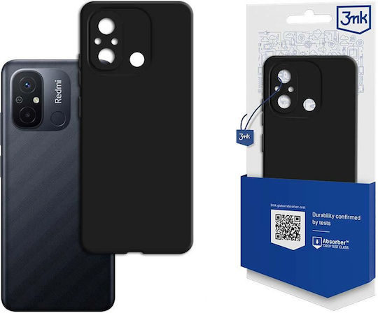 3MK Matt Back Cover Σιλικόνης Μαύρο (Redmi 12C)
