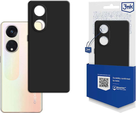 3MK Matt Back Cover Σιλικόνης Μαύρο (Oppo Reno8 T 5G)