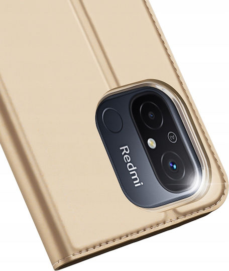 Dux Ducis Skin Pro Book Δερματίνης Χρυσό (Redmi 12C)