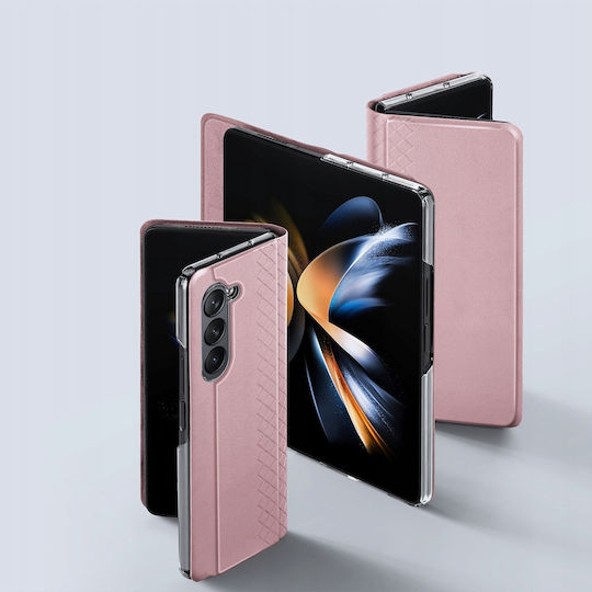 Dux Ducis Bril Brieftasche Leder Rosa (Galaxy Z Fold5)