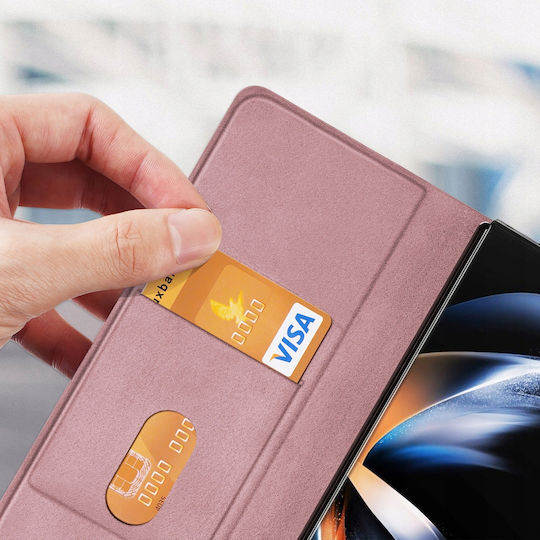 Dux Ducis Bril Brieftasche Leder Rosa (Galaxy Z Fold5)