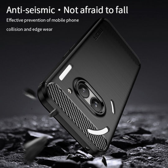 Mad Mask Brushed Back Cover Silicon Negru (Nimic Telefon (2a))
