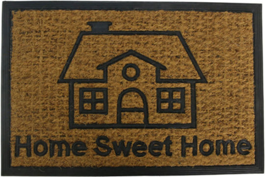 Viosarp Fußmatte Rutschfest Home Sweet Home Braun 40x60cm
