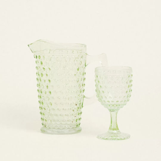 Beauty Home Glass Water / Cocktail/Drinking made of Glass in Green Color Goblet